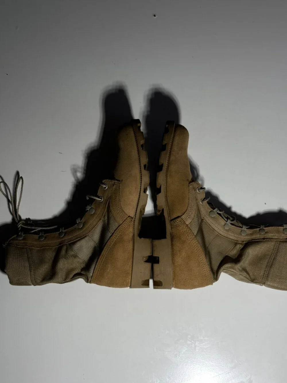 Wellco Hot Weather Combat Army Military Boots 2-5973 Tan Lace Up Size 8 R NEW